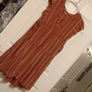 A.n.a. med gauze lightweight dress with drawstring waist